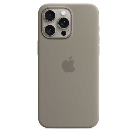 

Чехол-накладка Apple MagSafe для iPhone 15 Pro Max, силикон, глина, Серый