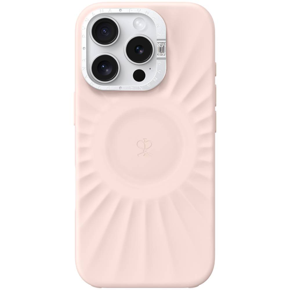 Чехол-накладка PYNANA Starlight для iPhone 16 Pro, экокожа, розовый