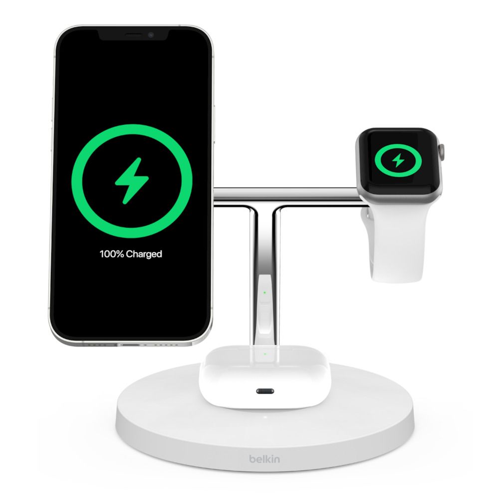

Зарядное устройство беспроводное Belkin Boost↑Charge™ Pro MagSafe 3 в 1, белый
