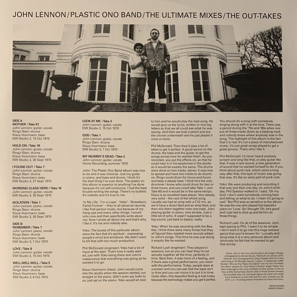 Виниловый альбом John Lennon / Plastic Ono Band - John Lennon / Plastic Ono Band (deluxe) (1970), Rock 602507354541 - фото 6