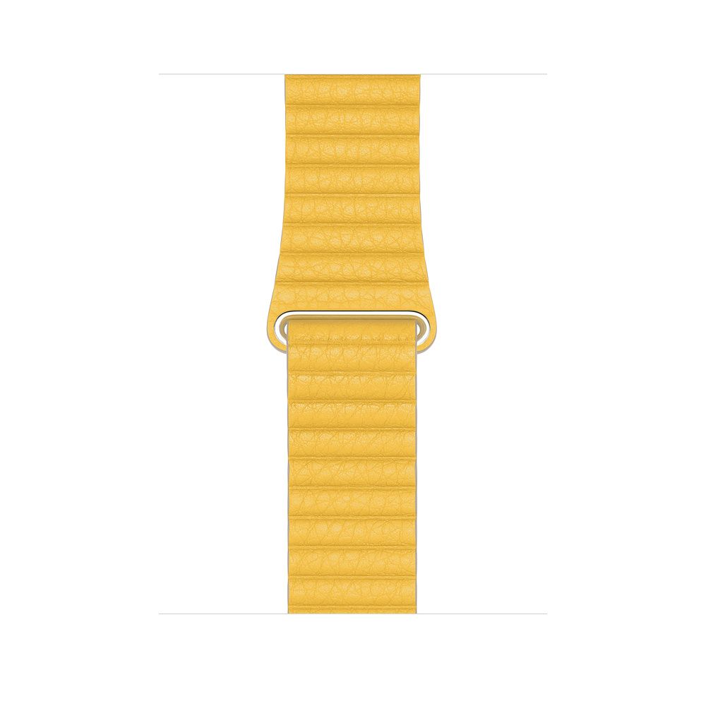 Ремешок Apple Leather Loop для Apple Watch 45mm 44mm, Кожа, желтый