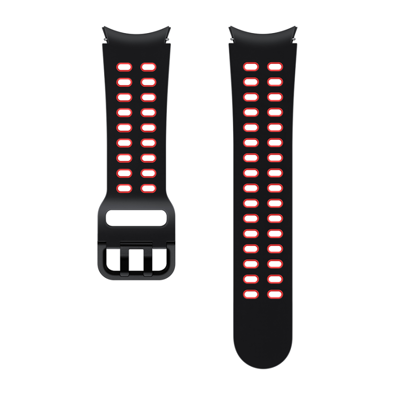 

Ремешок Samsung Extreme Sport Band 20 мм, S/M цвет: черный/красный, для Galaxy Watch4/Watch3