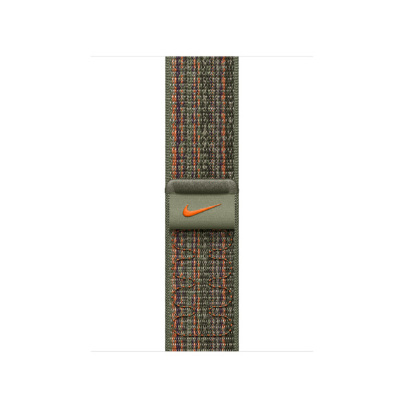 

Ремешок Apple Nike Sport Loop для Apple Watch 41mm, Нейлон, зеленая секвойя/оранжевый