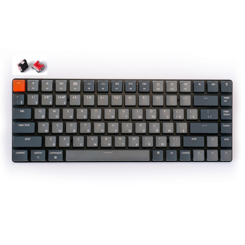

Клавиатура Keychron K3, White LED подсветка, Red Switch, тёмно-серый