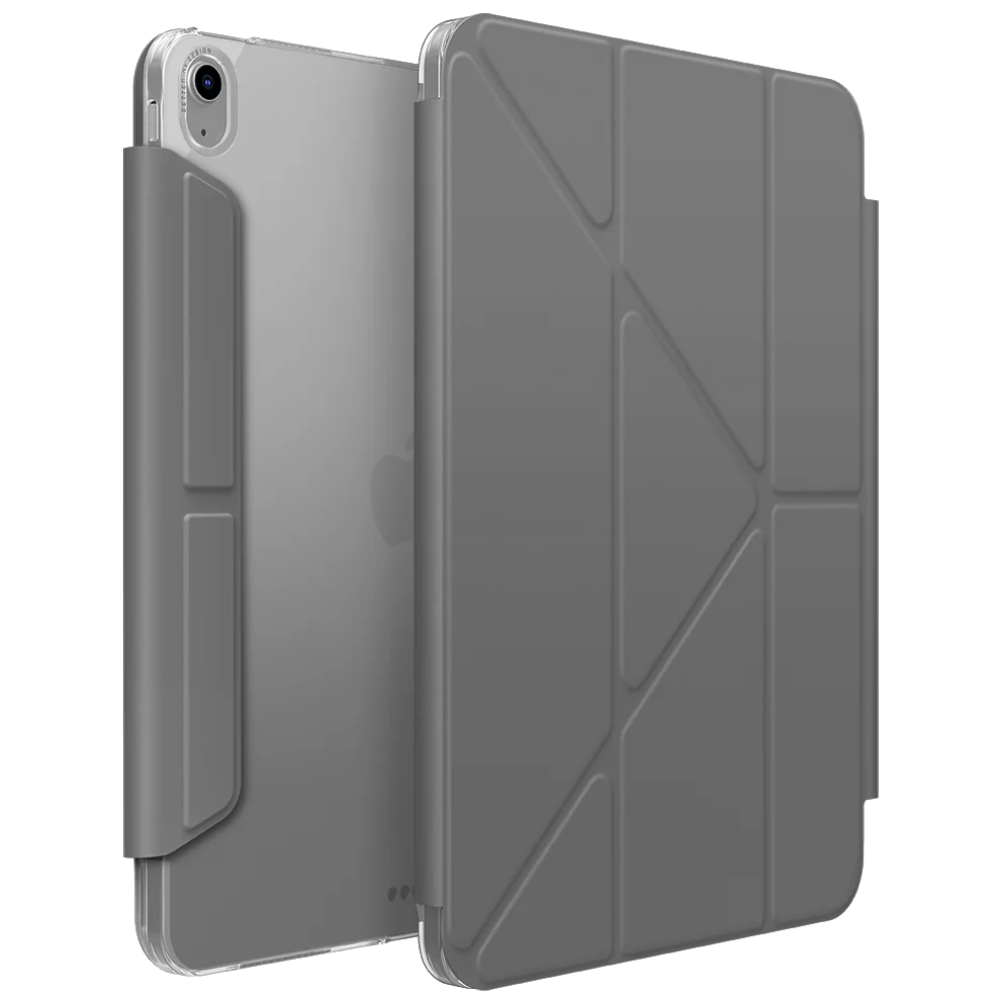 Чехол-книжка Uniq Camden Click для iPad Air 13″ (2024), поликарбонат, серый
