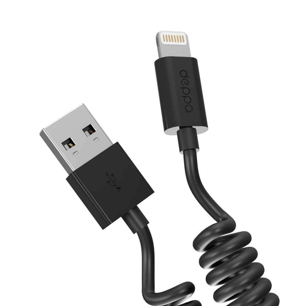 Кабель Deppa витой USB / Lightning 1,5м, белый