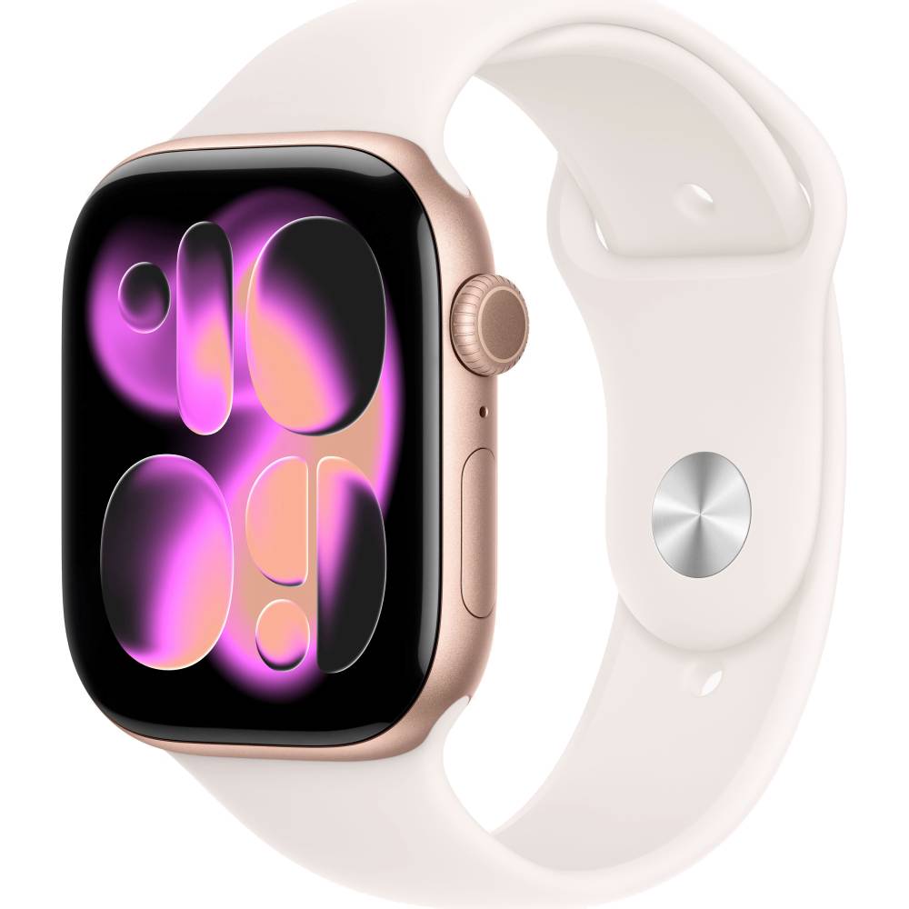 Смарт-часы Apple Watch Series 11 GPS 46mm (Розовое золото (Rose Gold), Sport Band светло-розовый, размер M/L)