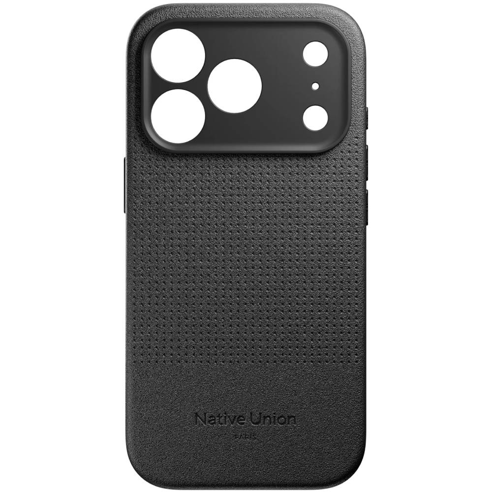 Чехол-накладка Native Union ACTIVE для iPhone 17 Pro, экокожа, черный