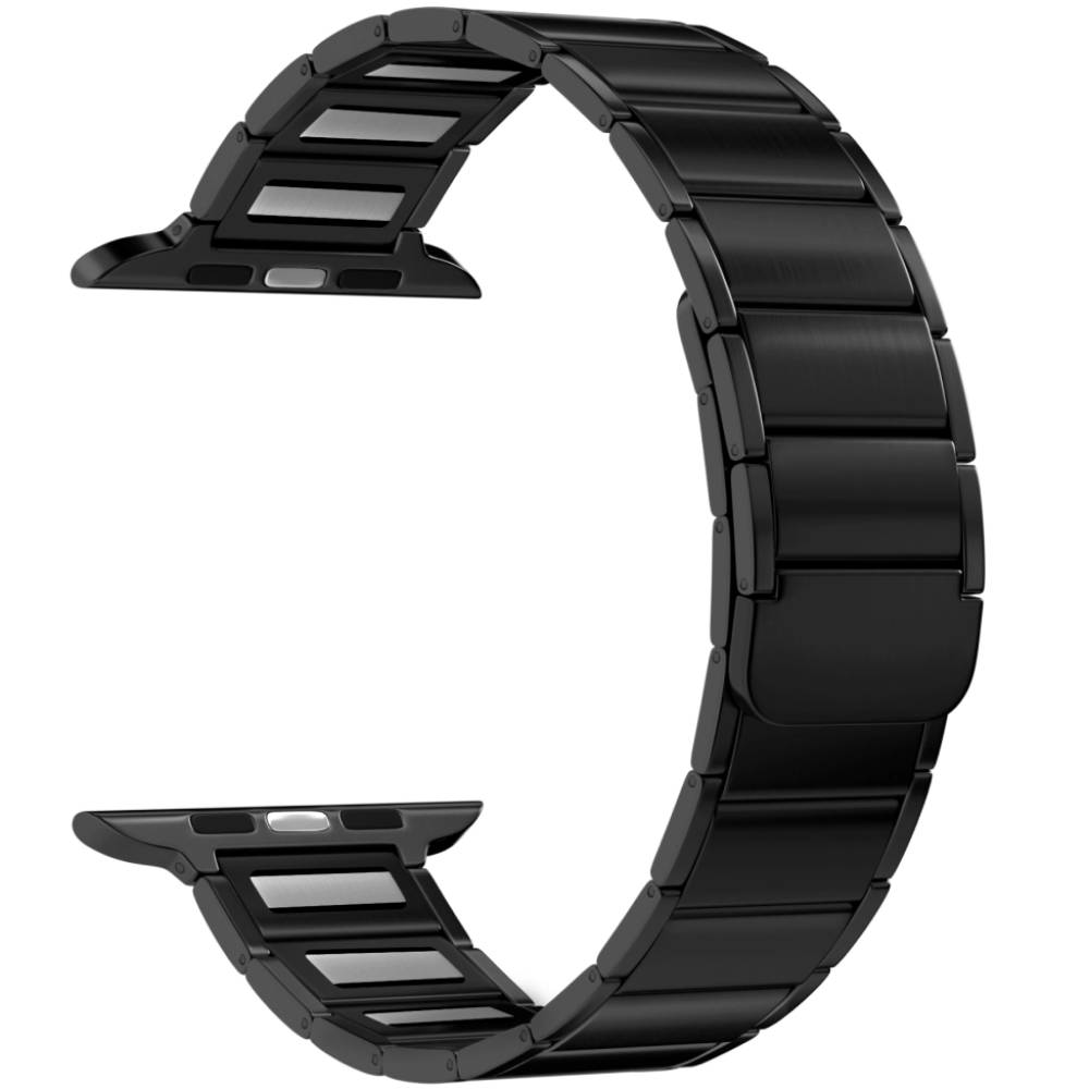 Ремешок Caweon Hadar для Apple Watch 44mm/45mm/46mm/49mm, нержавеющая сталь, черный