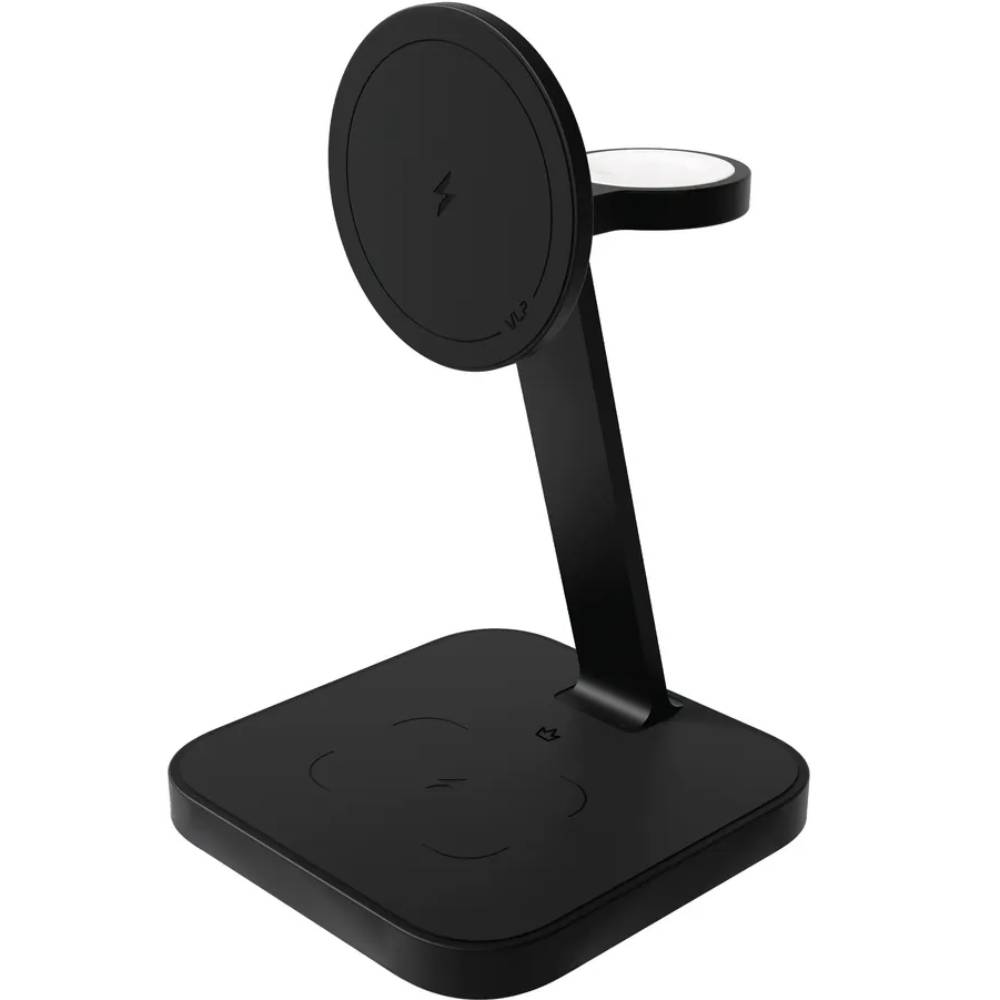 Зарядное устройство беспроводное VLP Unity Power 3 в 1 для Apple, 15Вт, черный