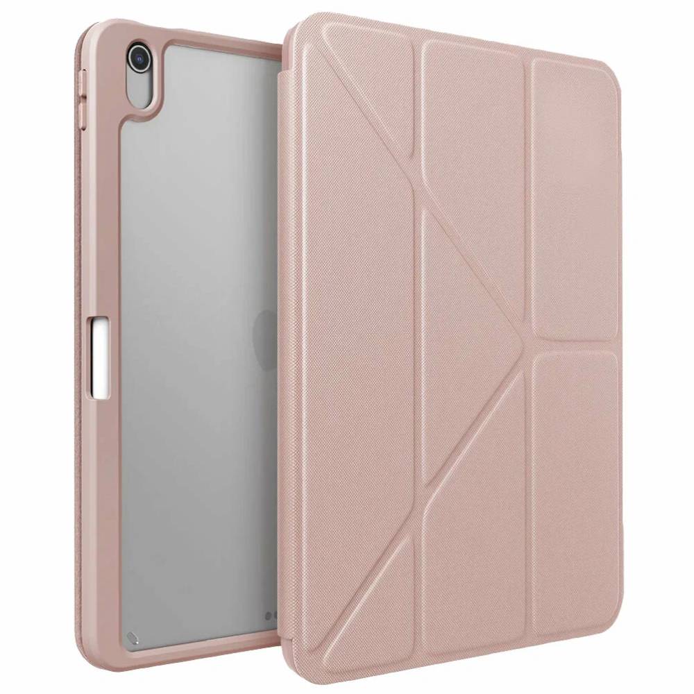 Чехол-книжка Uniq Moven для iPad 11 (2025), кожа/поликарбонат, розовый