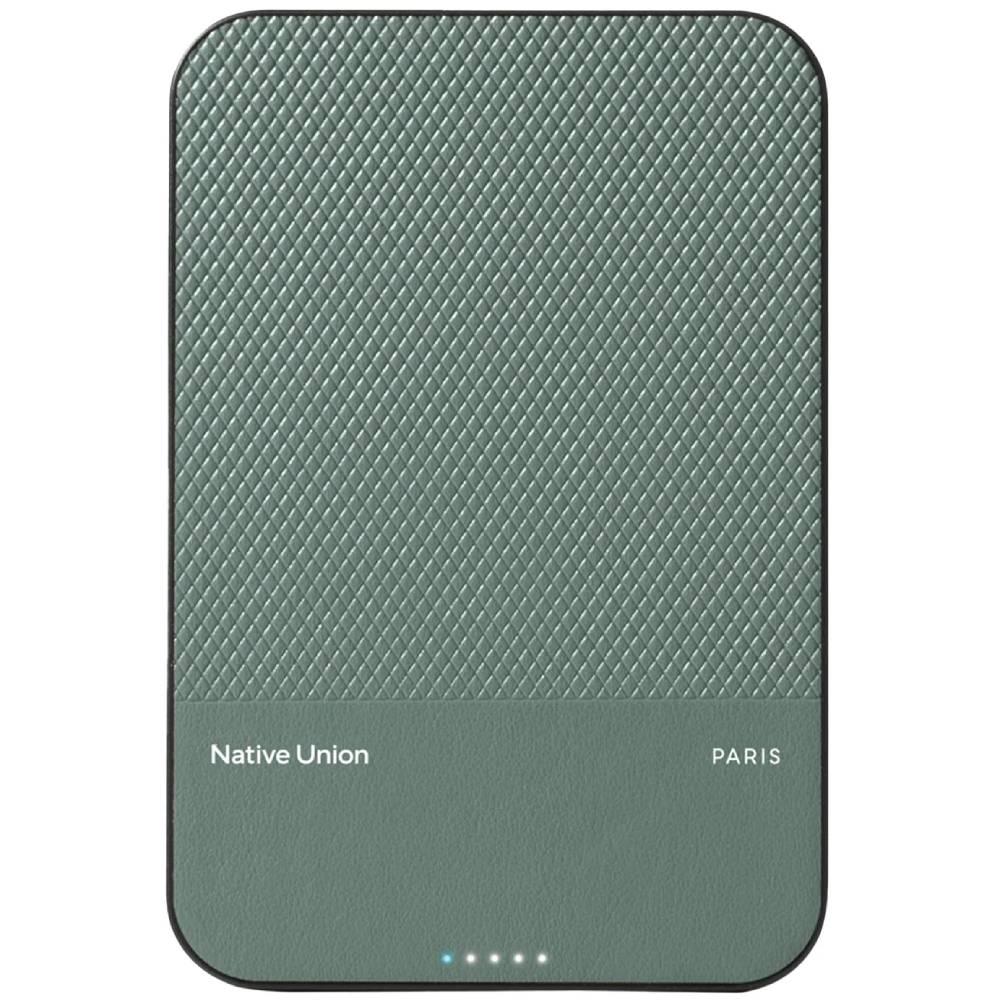 Внешний аккумулятор Native Union Classic Magnetic Qi2 5000 мАч, зеленый