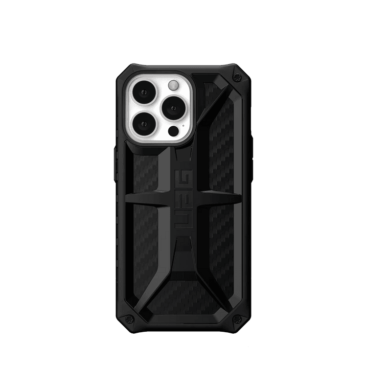 

Чехол-накладка UAG Monarch для iPhone 13 Pro, поликарбонат, черный карбон