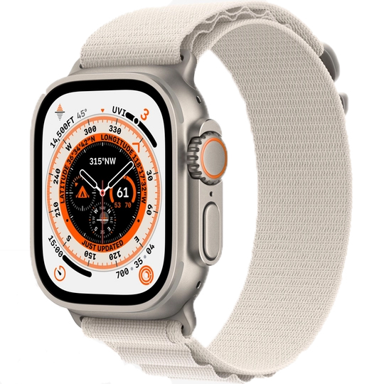 

Apple Watch Ultra GPS + Cellular 49mm (ремешок Alpine Loop сияющая звезда, IP6X), Титан