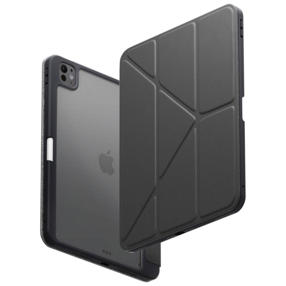 Чехол-книжка Uniq Moven для iPad Pro 13″ (2024/2025), поликарбонат, серый