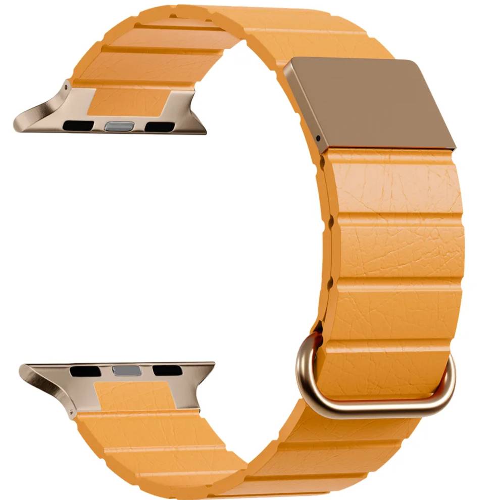 Ремешок Caweon Deneb для Apple Watch 44mm/45mm/46mm/49mm, кожа, оранжевый