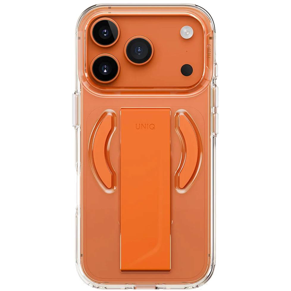 Чехол-накладка Uniq Heldro Air для iPhone 17 Pro, полиуретан, оранжевый