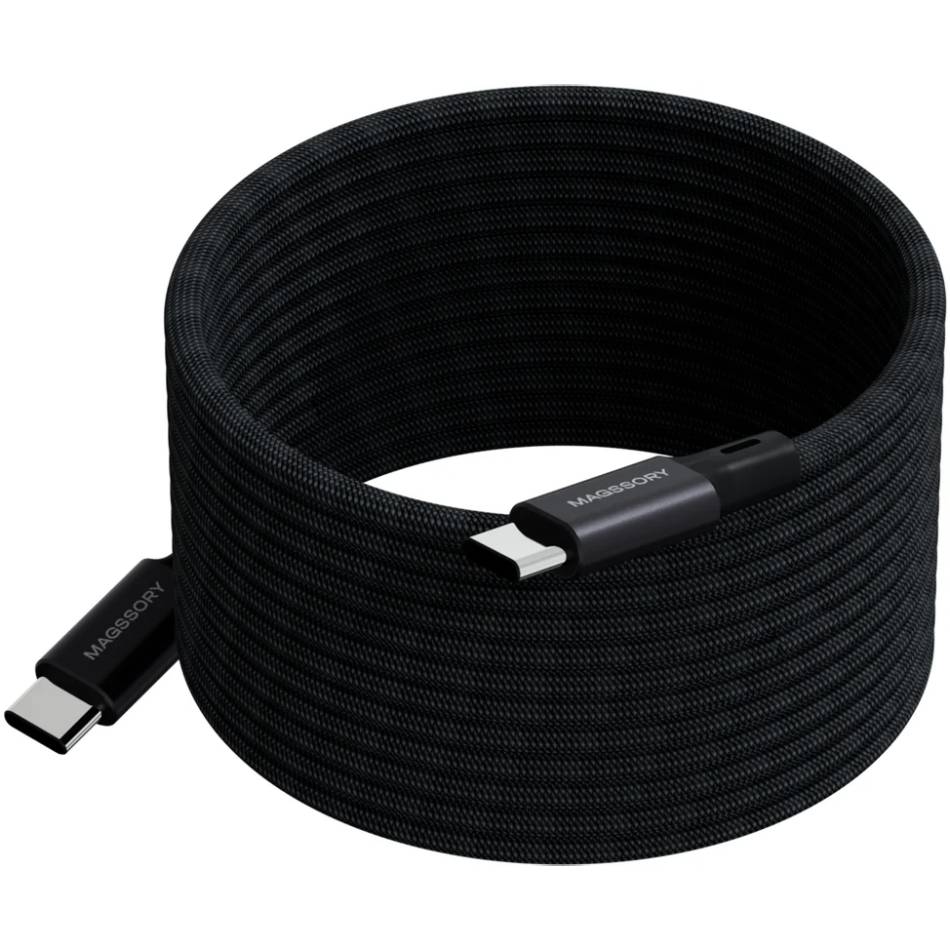 Кабель Magssory магнитный USB-C / USB-C, 240Вт 2,4м, черный