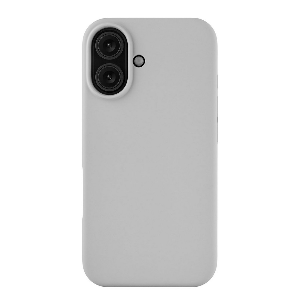 Чехол-накладка uBear Touch Mag Case для iPhone 16, силикон, светло-серый