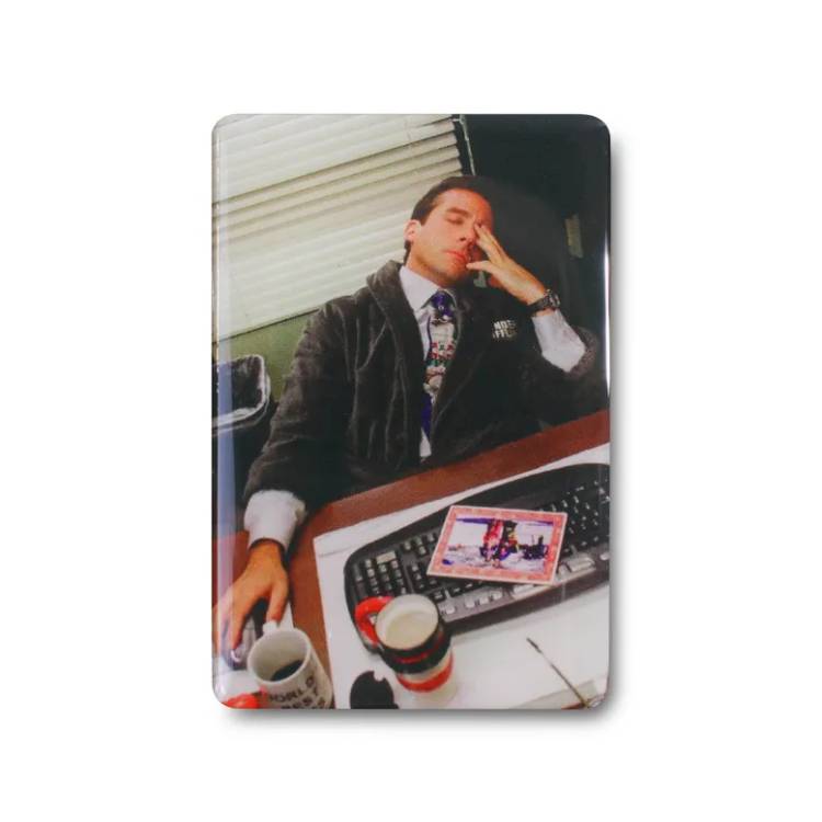 Стикер 3D VLP Mem Tired Michael Scott