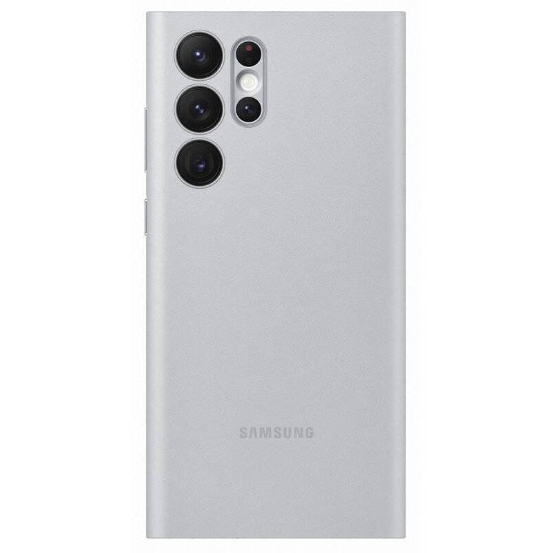 

Чехол-книжка Samsung Smart LED View для Galaxy S22 Ultra, поликарбонат, светло-серый