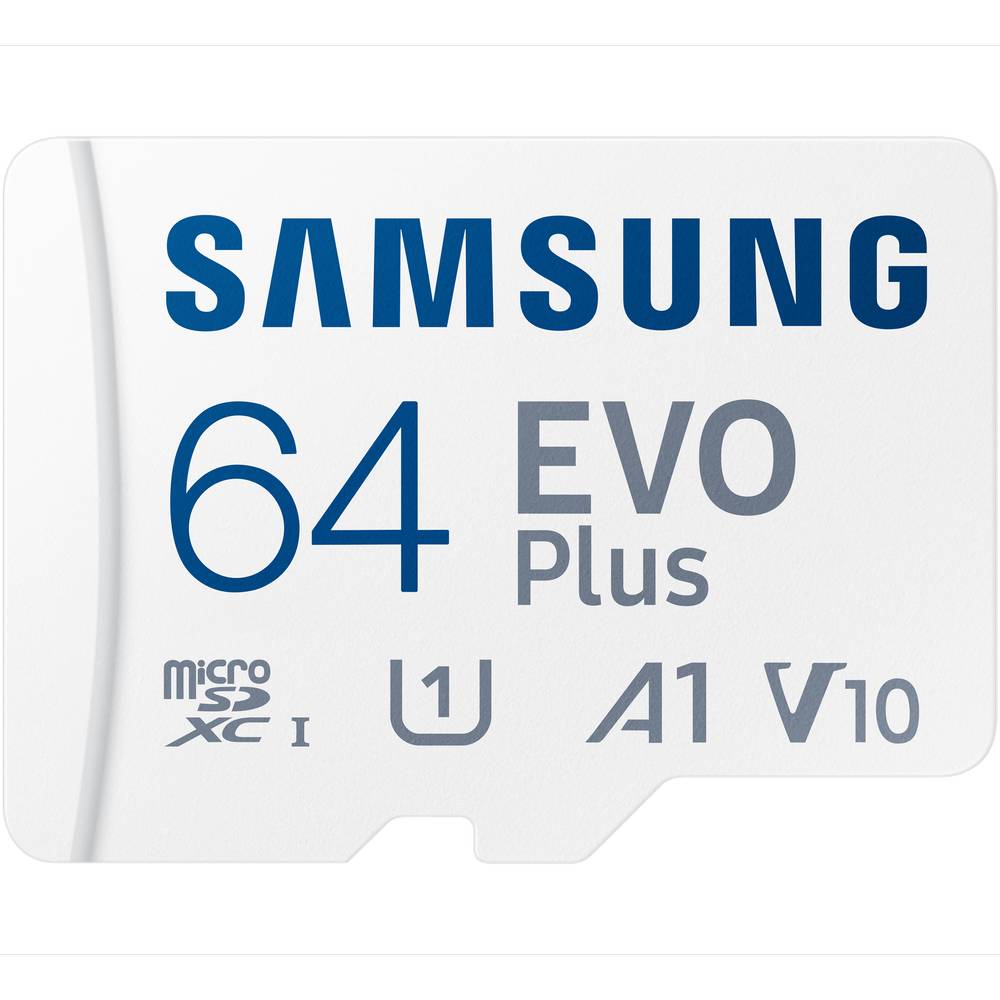 Карта памяти microSDXC 64 Гб Samsung EVO Plus Class 10 UHS-1, +адаптер