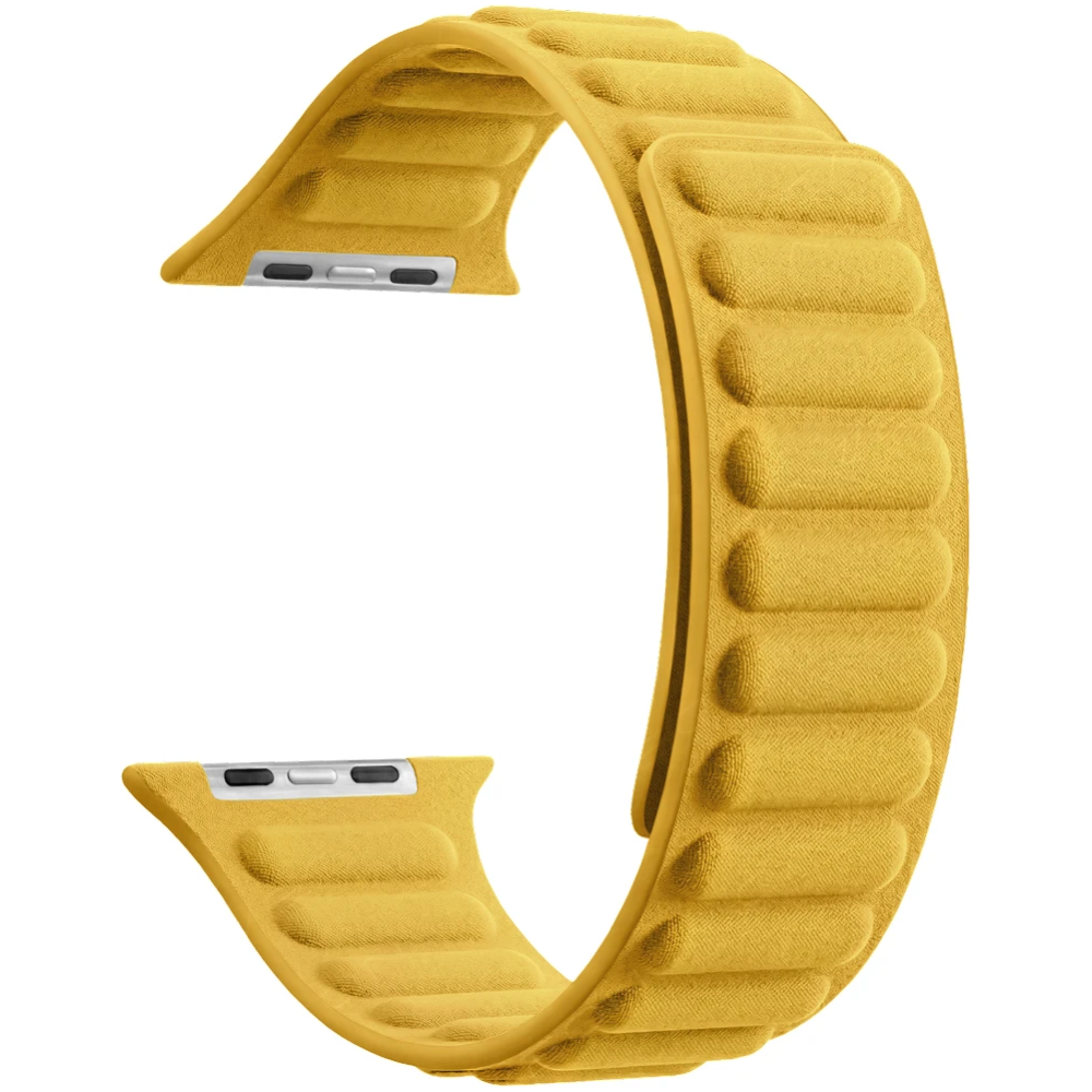 Ремешок Caweon Aurora для Apple Watch 44mm/45mm/46mm/49mm, текстиль, желтый