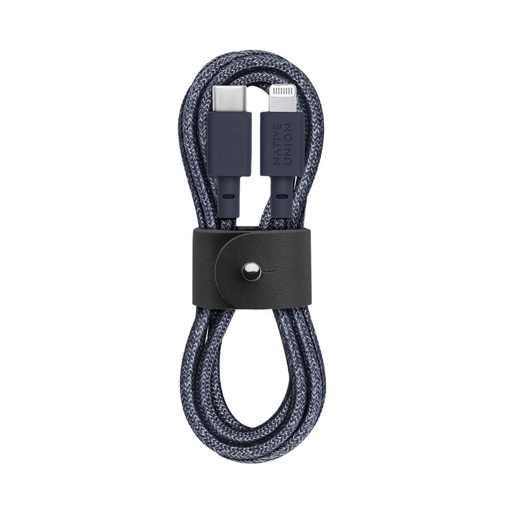 Belt-KV-L-CS-BLK-2. Native Union Belt USB C Lightning. Native Union Belt Cable, кабель зарядный USB-C/Lightning, длина 1,2м., цвет: зелёный.