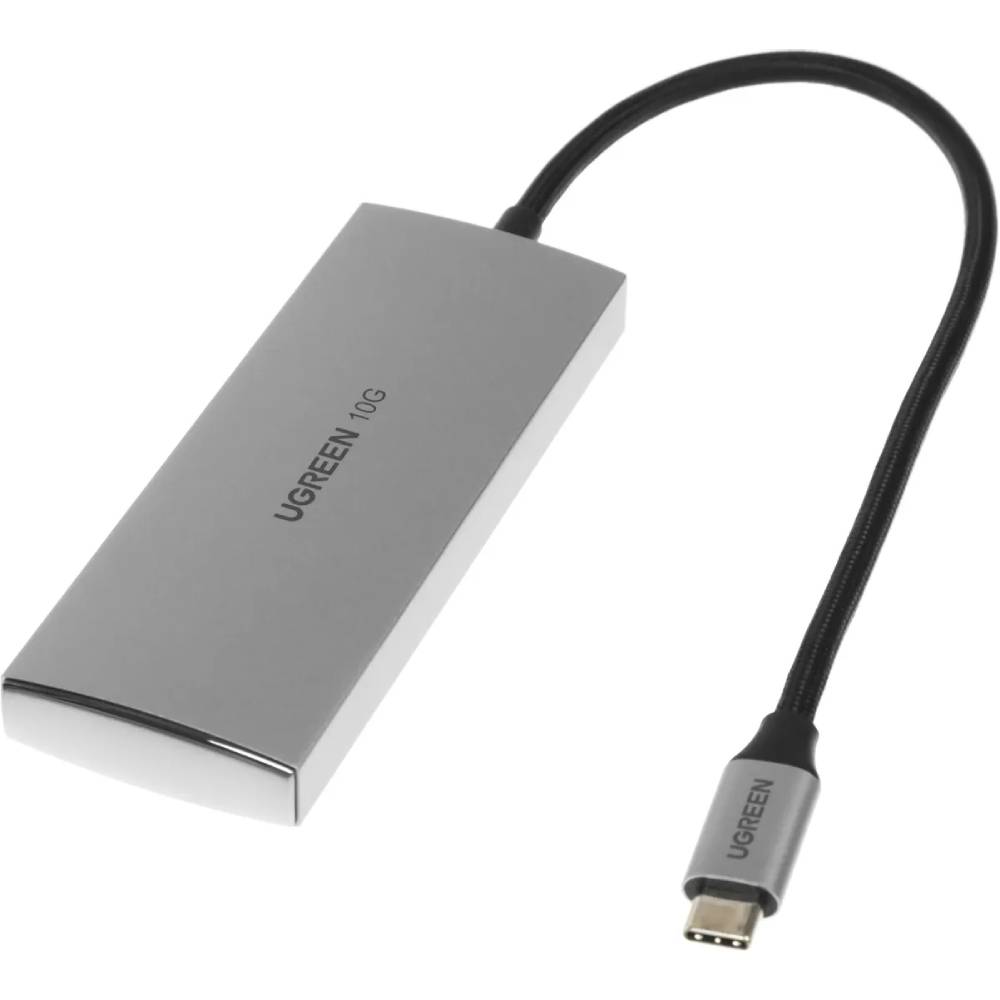 Адаптер мультипортовый UGreen CM480 4 в 1, серый