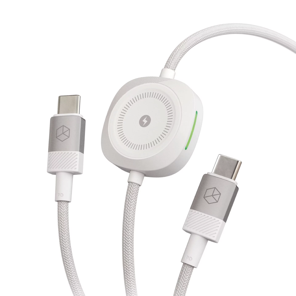 Кабель Breaking K01 Apple Watch Edition USB-C / USB-C, 5A, 60Вт 1м, белый