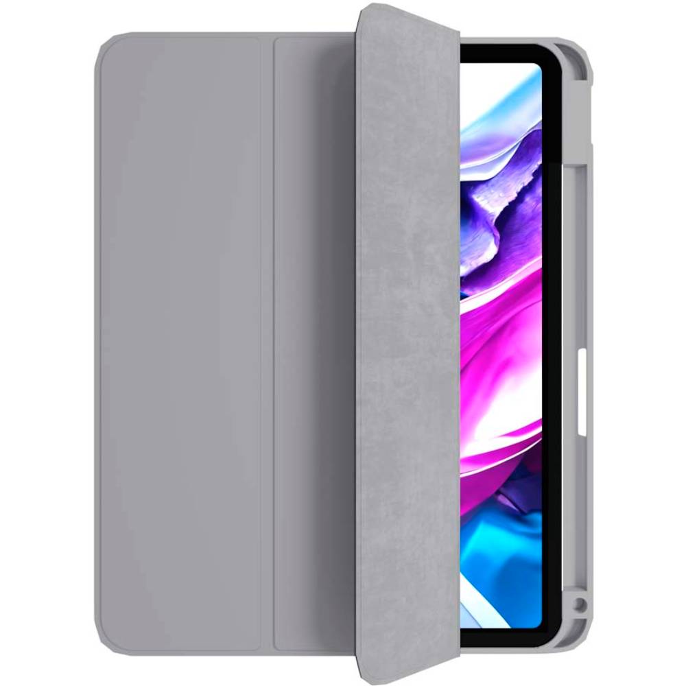 Чехол-книжка VLP Split Folio для iPad Air 13″ (2024), экокожа, серый