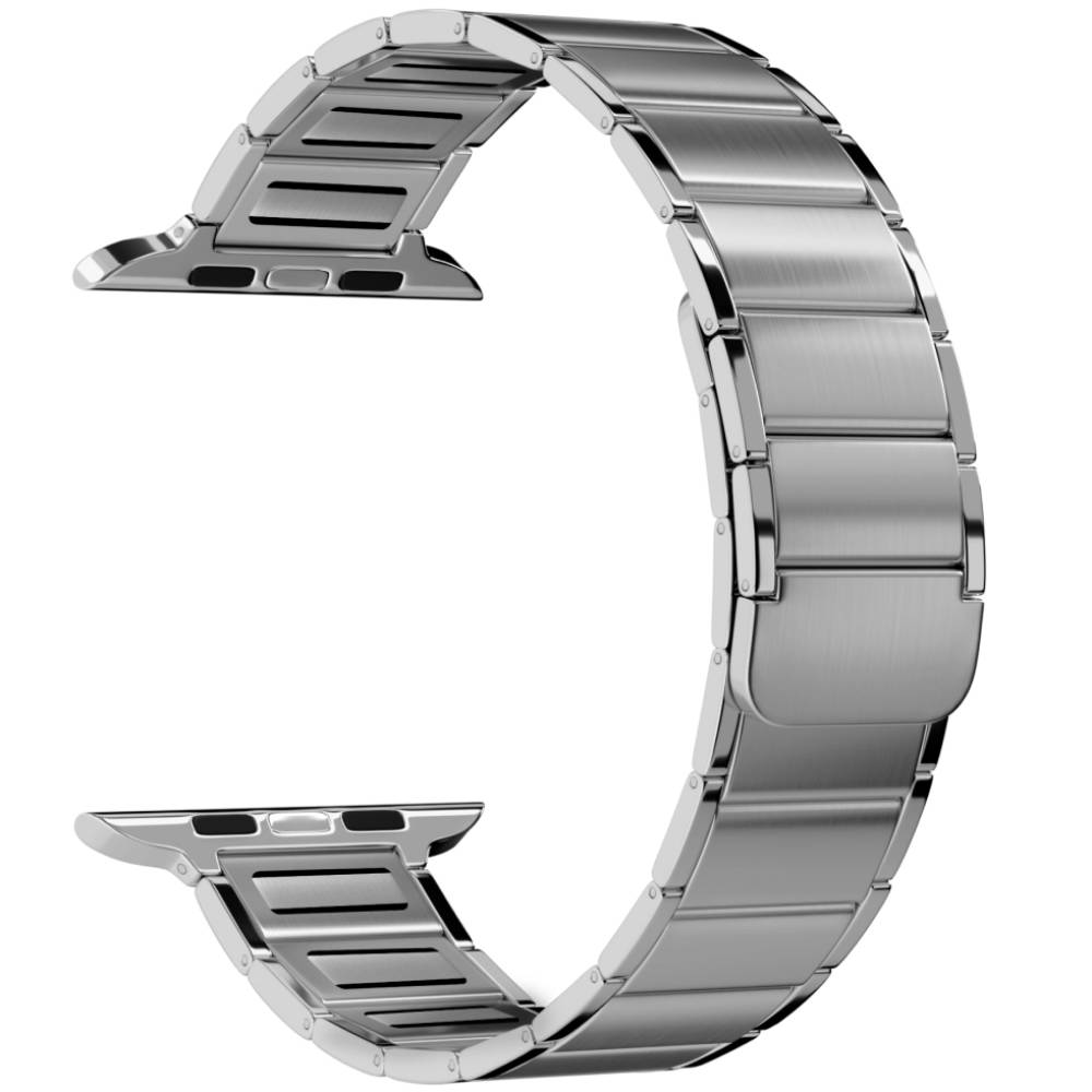 Ремешок Caweon Hadar для Apple Watch 44mm/45mm/46mm/49mm, нержавеющая сталь, серебристый