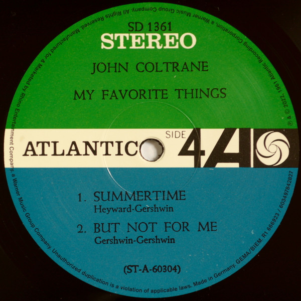 Виниловая пластинка John Coltrane - My Favorite Things (1961) 0603497842827 - фото 6