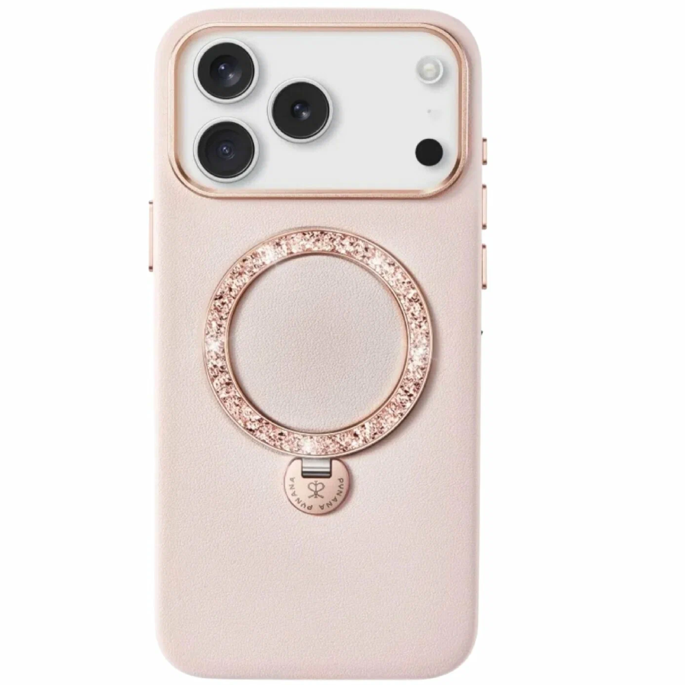 Чехол-накладка PYNANA Dancing Circle Series для iPhone 17 Pro Max, поликарбонат, розовое золото