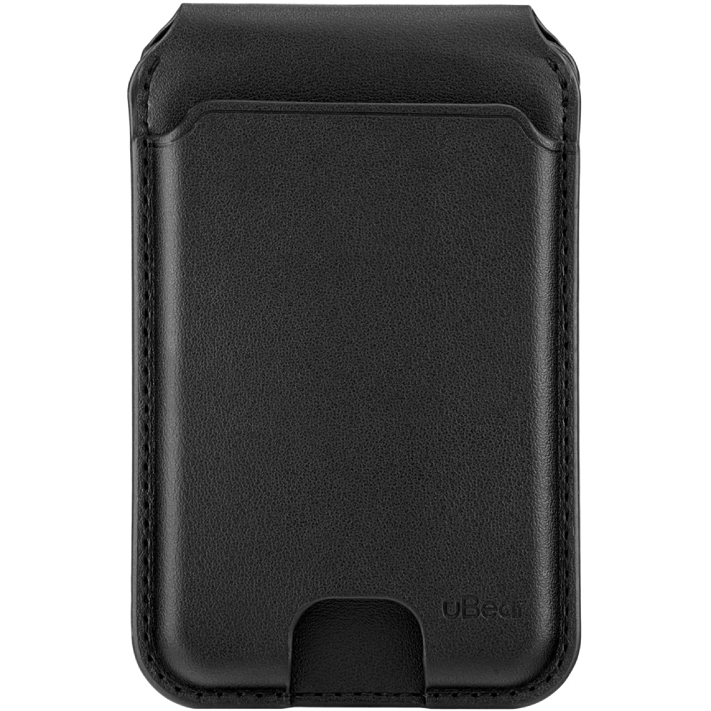 Кардхолдер uBear Fold Find My MagSafe, экокожа, черный