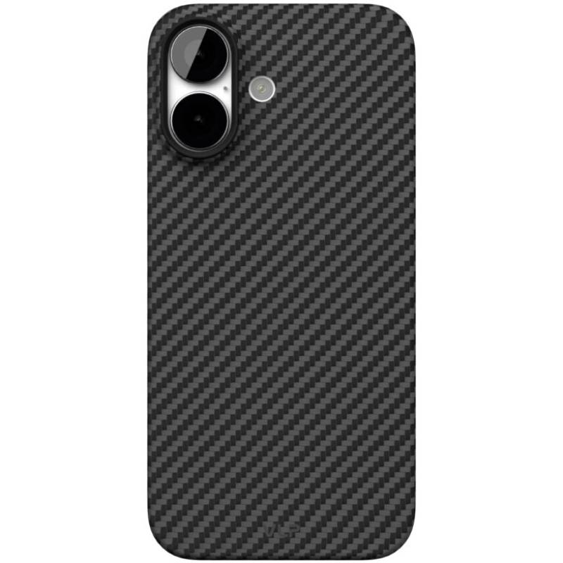 Чехол-накладка VLP Kevlar Case для iPhone 17, кевлар, черный