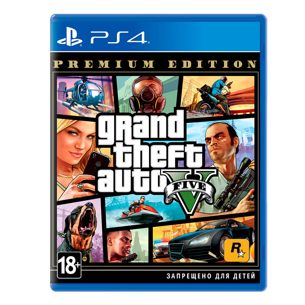 Игра для PS4 Grand Theft Auto V. Premium Edition (Русские субтитры), Экшн, Расширенное издание, Blu-ray 1CSC20004338 - фото 1