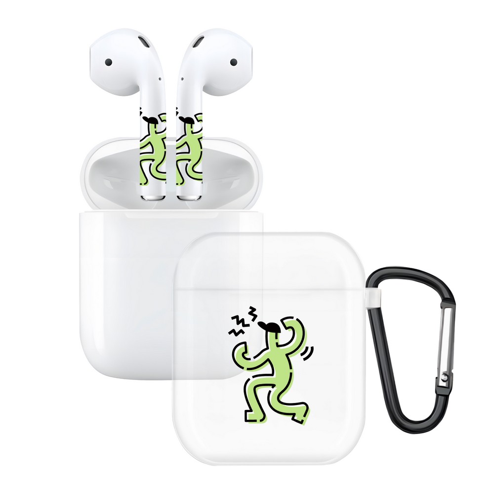 Чехол и наклейки Asynora Glow Man, для AirPods 2