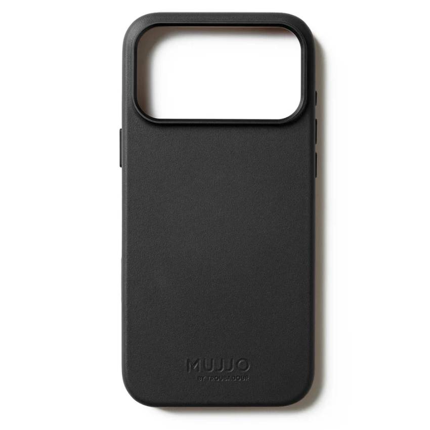 Чехол-накладка Mujjo Leather для iPhone 17 Pro Max, кожа, черный — фото №0
