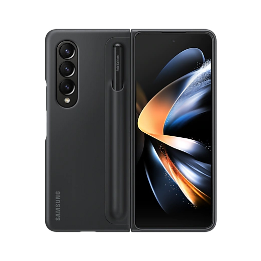 

Чехол-накладка Samsung Standing Cover с пером для Galaxy Z Fold4, силикон, черный