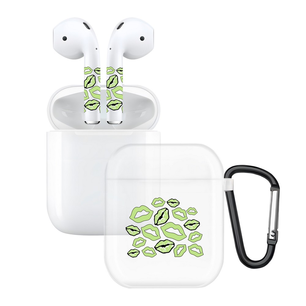 Чехол и наклейки Asynora Glow Kiss, для AirPods 2