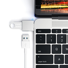 Адаптер Satechi Type-C USB 3.0 USB / USB-C, серебристый - 3