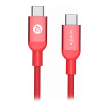 Кабель Adam Elements CASA B200 USB-C / USB-C, 3A, Вт  2м, красный - 0