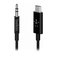 Кабель Belkin mini-jack 3.5 mm / USB-C, 0,9м, черный - 1