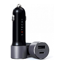 Зарядное устройство автомобильное Satechi 72W Type-C PD Car Charger, 72Вт, серый космос - 0