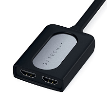 Адаптер мультипортовый Satechi Type-C Dual HDMI Adapter 3 в 1, серый космос - 2