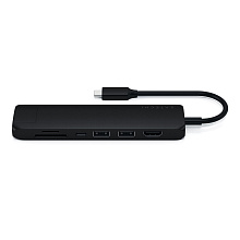Адаптер мультипортовый Satechi Type-C Slim Multiport with Ethernet Adapter 7 в 1, черный - 0