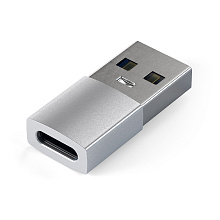 Адаптер Satechi USB Type-A to Type-C Adapter USB / USB-C, серебристый - 0