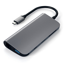 Адаптер мультипортовый Satechi Aluminum Multimedia Adapter 9 в 1, серый космос - 1