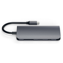 Адаптер мультипортовый Satechi Aluminum Multimedia Adapter 9 в 1, серый космос - 3